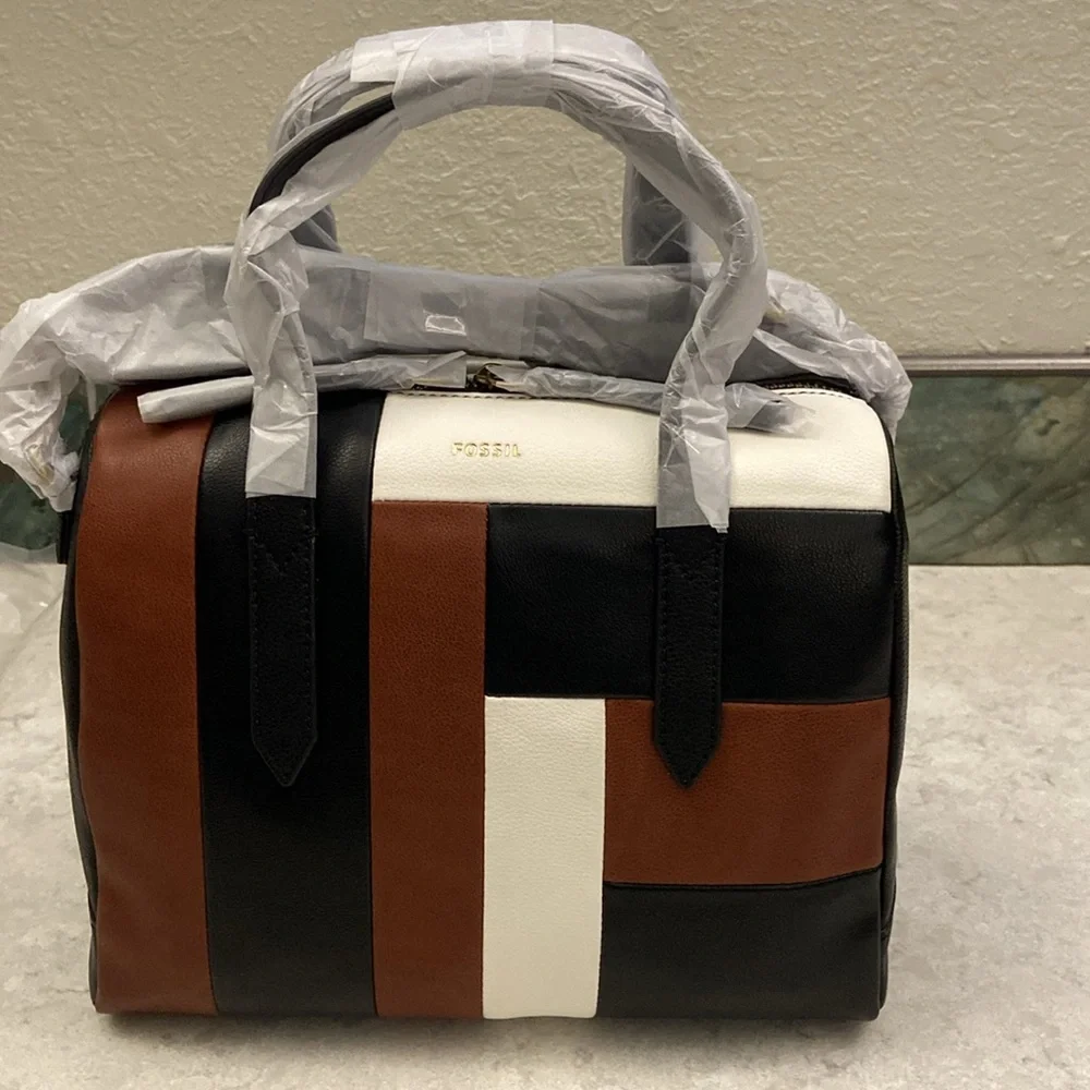 NWT Sydney Satchel in "Neutral Multi" by Fossil. Beautiful bag! - Picture 2 of 15